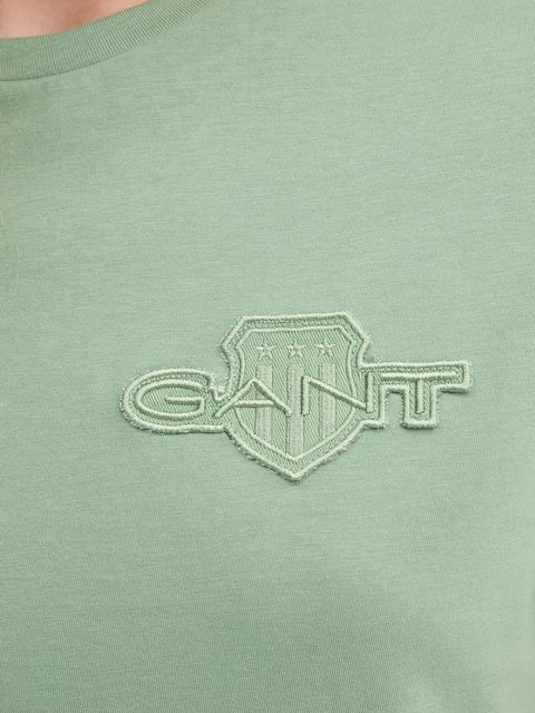 Gant t-shirt bawełniany damski kolor zielony 4202589