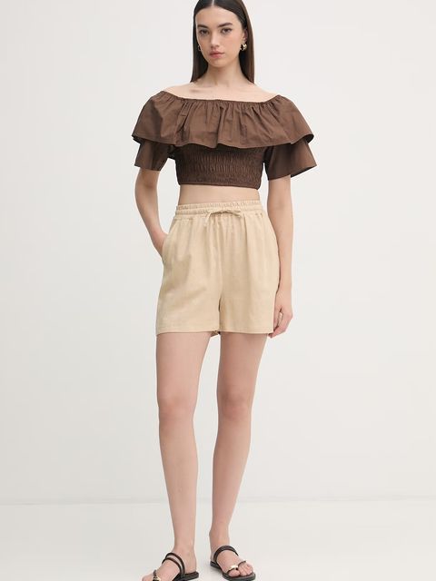 Gaudi bluzka z falbanką damska bawełniana - zdjęcie produktu nr 1