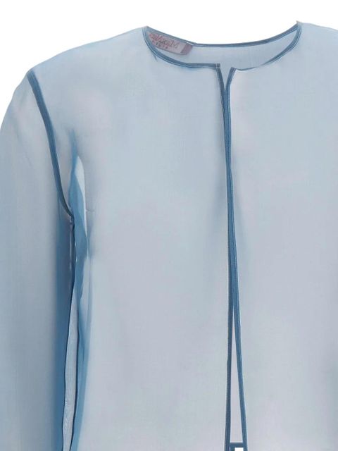 Max Mara boxy sheer jacket - Blue