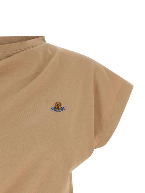 Vivienne Westwood Orb asymmetrical-sleeve top - Brown