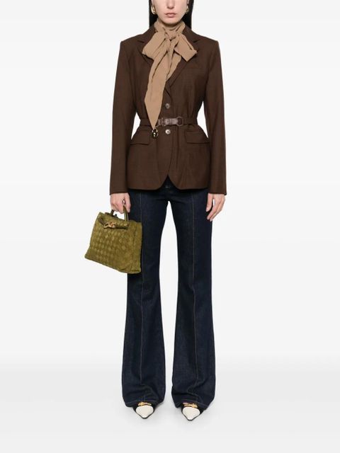 Lauren Ralph Lauren glen-plaid belted blazer - Brown - zdjęcie produktu nr 2