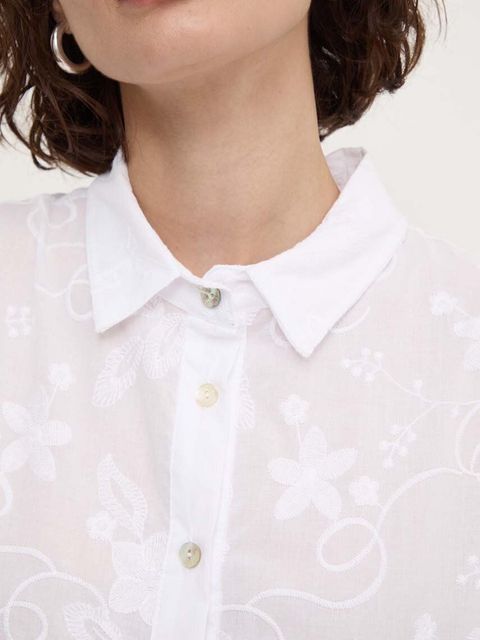 Answear Lab sukienka bawełniana kolor biały midi rozkloszowana