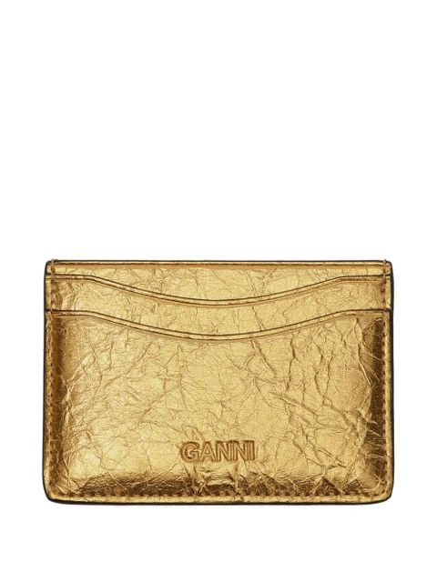 GANNI logo cardholder - Gold - zdjęcie produktu nr 2