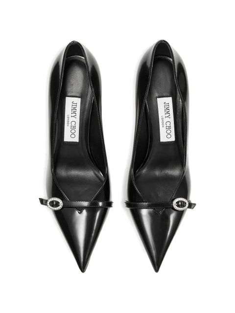 Jimmy Choo Keari embellished strap pumps - Black