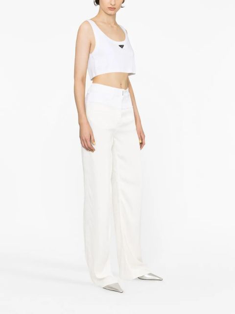 Givenchy patchwork-detail high-waisted trousers - White