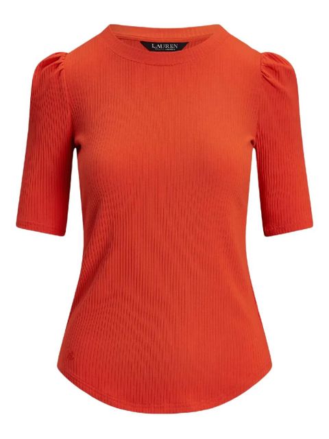 Lauren Ralph Lauren puff-sleeve ribbed top - Orange - zdjęcie produktu nr 1
