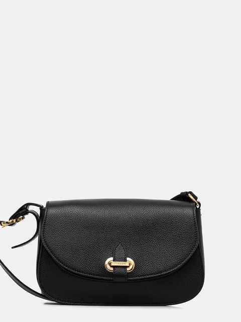 Pollini torebka skórzana kolor czarny PC4404PP0N QC0 - zdjęcie produktu nr 1