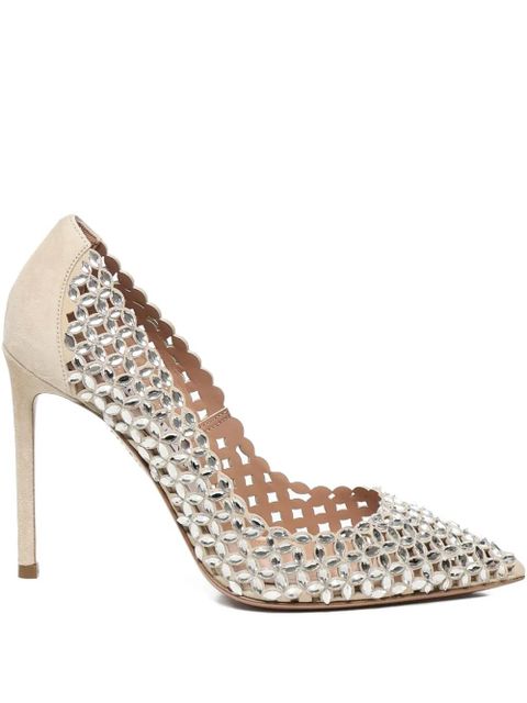 Aquazzura 105mm Crystal Sea pumps - Silver - zdjęcie produktu nr 1