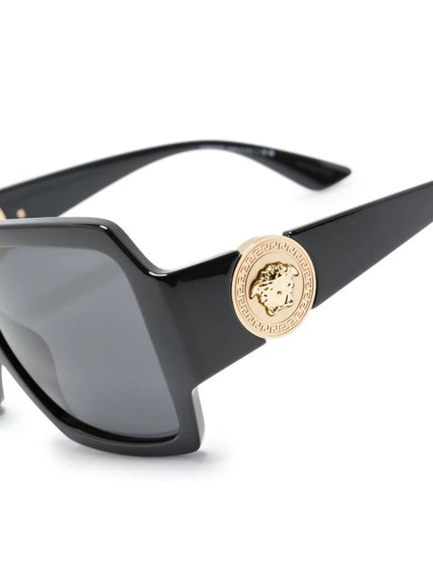 Versace Eyewear Medusa Runaway oversize-frame sunglasses - Black