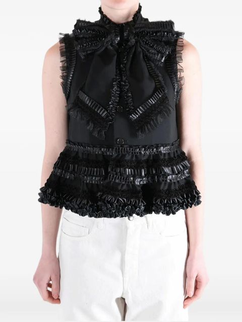 Comme Des Garçons ruffled bow vest - Black - zdjęcie produktu nr 2
