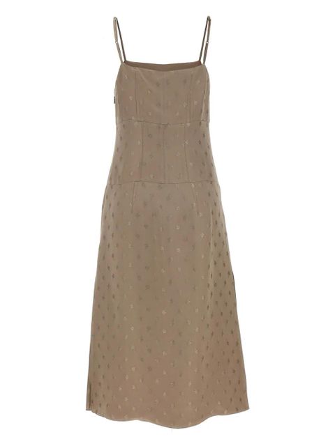 FENDI satin midi dress - Grey