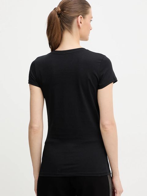 Armani Exchange t-shirt bawełniany damski kolor czarny XW001351 AF17172
