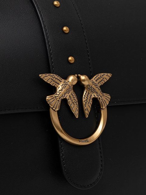 Pinko torebka skórzana kolor czarny 105067 A0QO