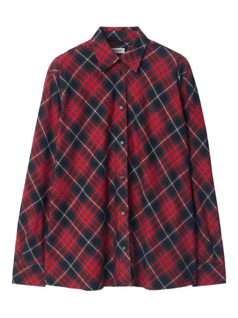 Burberry checked cotton shirt - Red - zdjęcie produktu nr 1