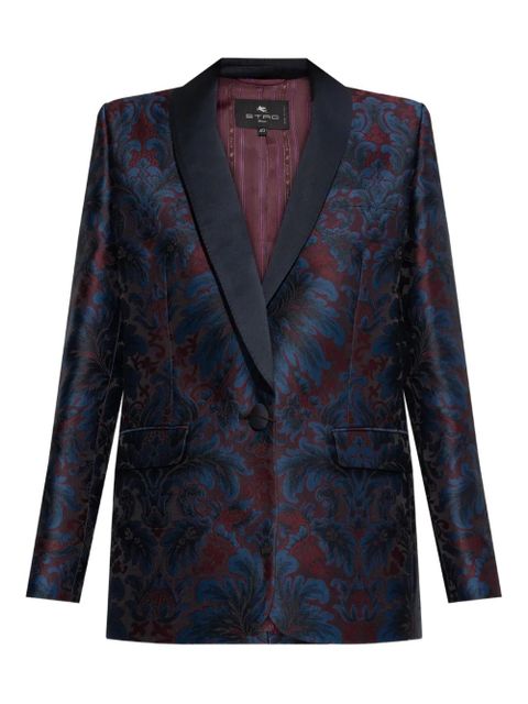ETRO paisley-pattern shawl-lapel blazer - Blue - zdjęcie produktu nr 1