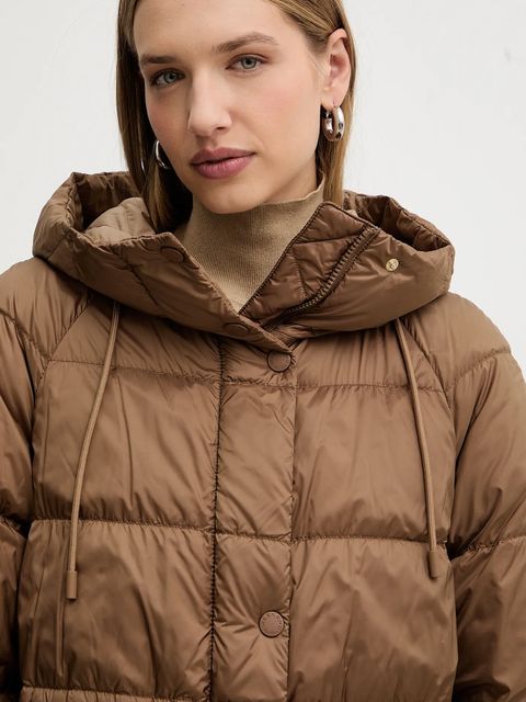 Weekend Max Mara kurtka puchowa dwustronna NOVAK kolor brązowy zimowa 2525496082600