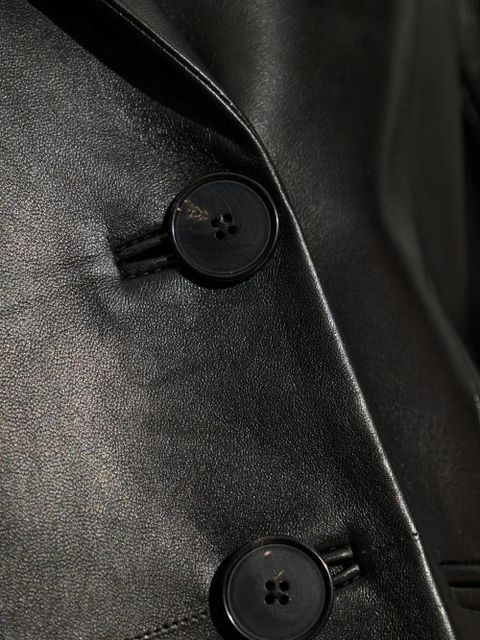 Givenchy double-breasted leather jacket - Black