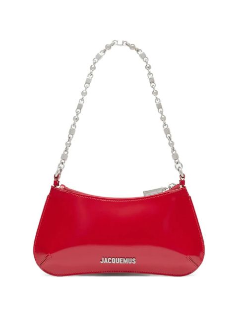 Jacquemus mini Bisou chain-strap shoulder bag - Red - zdjęcie produktu nr 1