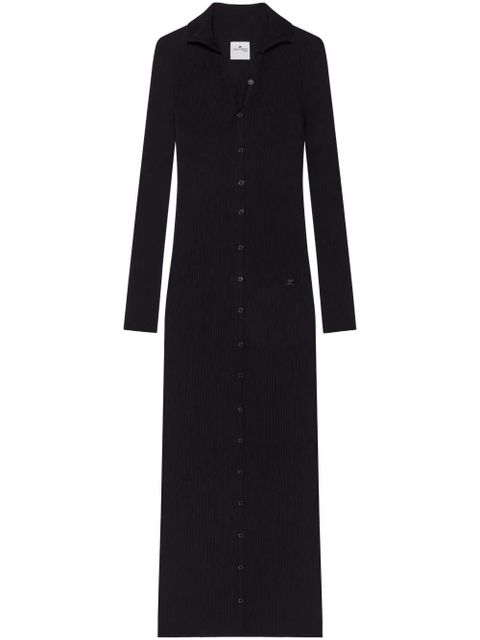 Courrèges button-down midi dress - Black - zdjęcie produktu nr 1