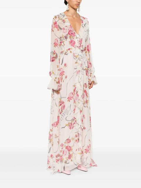 Blumarine floral-print maxi dress - Neutrals - zdjęcie produktu nr 2