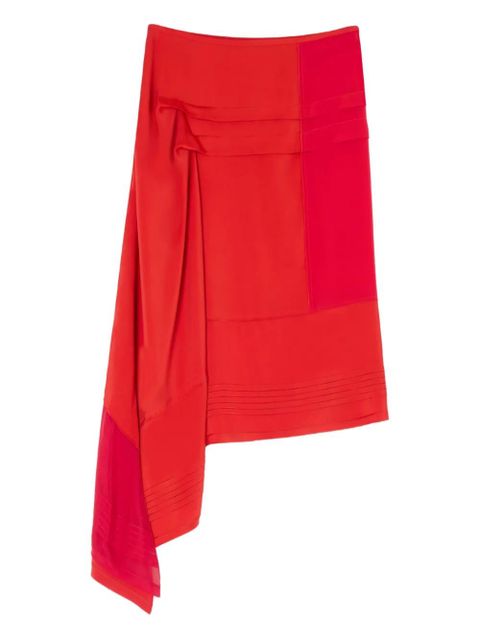LEMAIRE pleated asymmetric skirt - Red - zdjęcie produktu nr 1