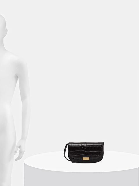 Tommy Hilfiger torebka skórzana kolor brązowy AW0AW18203