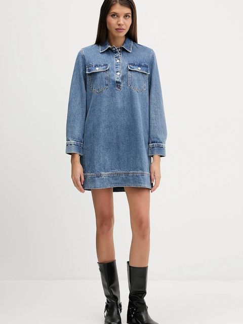 Tommy Jeans sukienka jeansowa kolor granatowy mini prosta DW0DW22077 - zdjęcie produktu nr 2