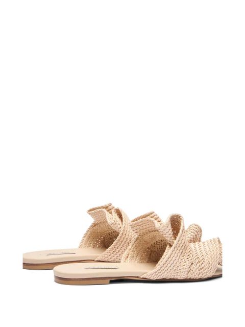Casadei Hanoi woven folded sandals - Neutrals