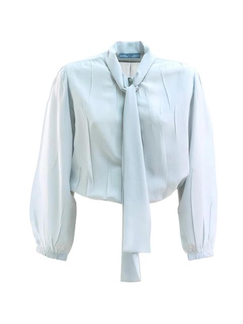 Prada tie-neck blouse - Blue - zdjęcie produktu nr 1