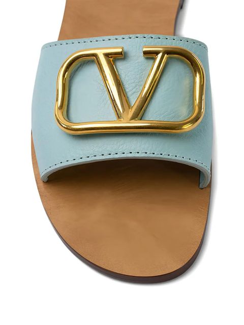 Valentino Garavani logo-plaque sandals - Blue