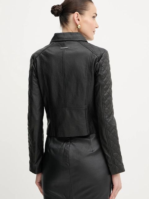 Armani Exchange kurtka skórzana kolor czarny przejściowa XW000654 AF16212