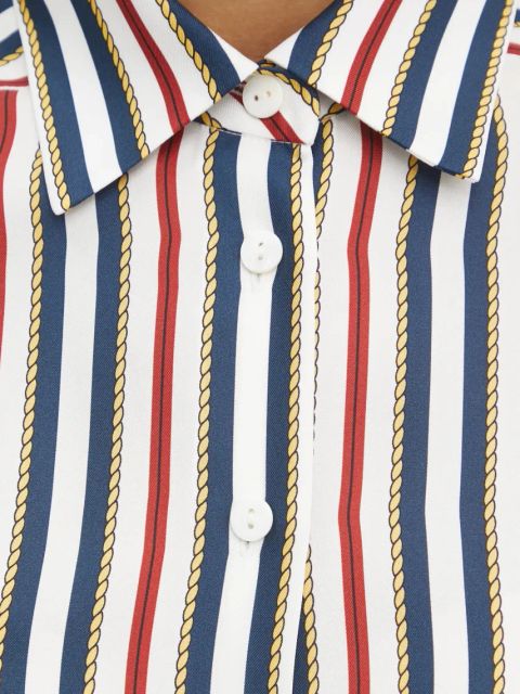 Luisa Spagnoli koszula jedwabna damska kolor biały regular z kołnierzykiem klasycznym 541746