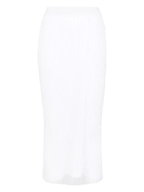 Sportmax ribbed-knit midi skirt - White - zdjęcie produktu nr 1