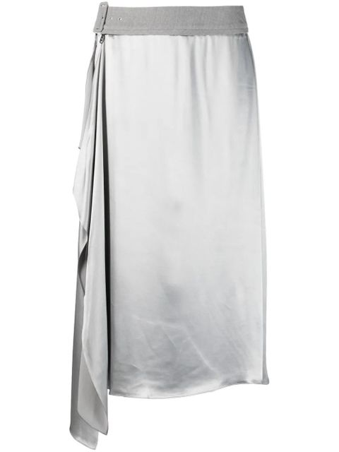 FENDI satin-finish midi skirt - Silver - zdjęcie produktu nr 1