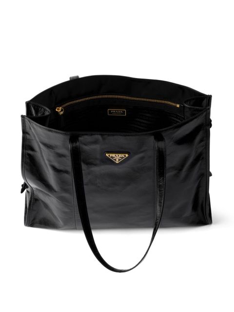 Prada leather tote bag - Black