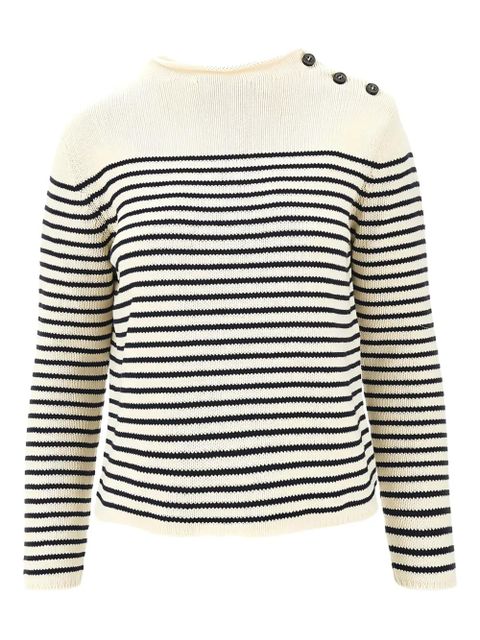 Weekend Max Mara striped-pattern button sweater - Neutrals - zdjęcie produktu nr 1
