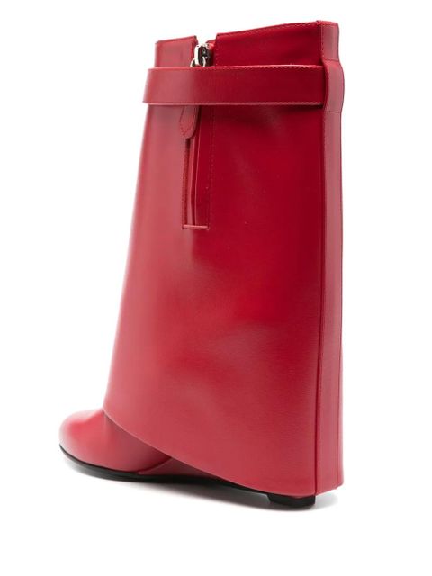 Givenchy 90mm Shark Lock ankle boots - Red - zdjęcie produktu nr 2