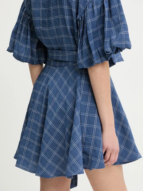 Answear.LAB spódnica kolor niebieski mini rozkloszowana