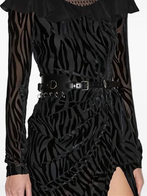 ISABEL MARANT leather D-ring chain belt - Black