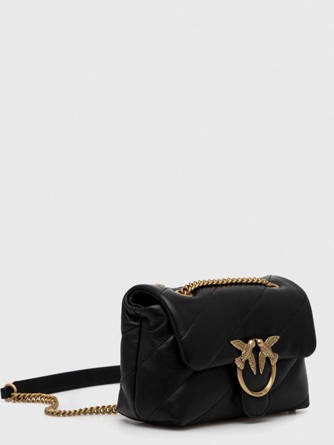 Pinko torebka skórzana kolor czarny 100039 A0F2