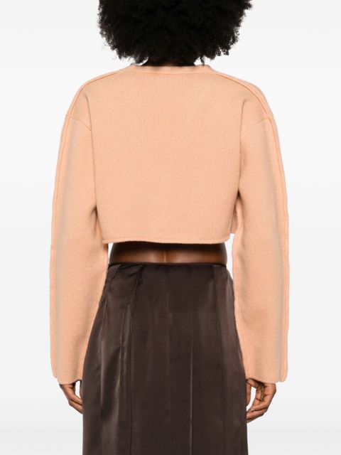 Marni logo-embroidered cardigan - Orange