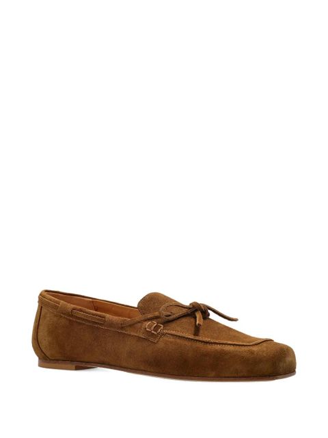Aeyde bow-detail suede loafers - Brown - zdjęcie produktu nr 2