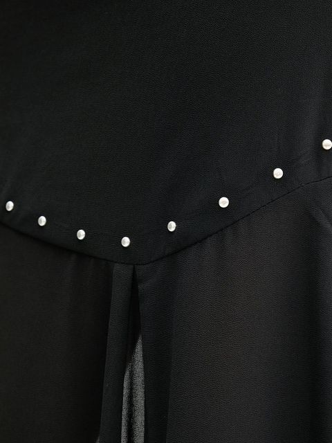 Never Fully Dressed spódnica kolor czarny maxi rozkloszowana NFDSK736