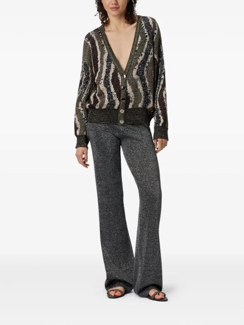 Missoni metallic-effect flared trousers - Grey - zdjęcie produktu nr 2