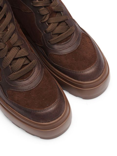 Casadei high-top suede sneakers - Brown