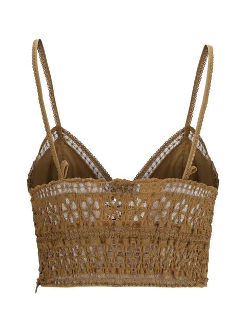 Charo Ruiz Ibiza Melie guipure-lace cropped top - Neutrals - zdjęcie produktu nr 2