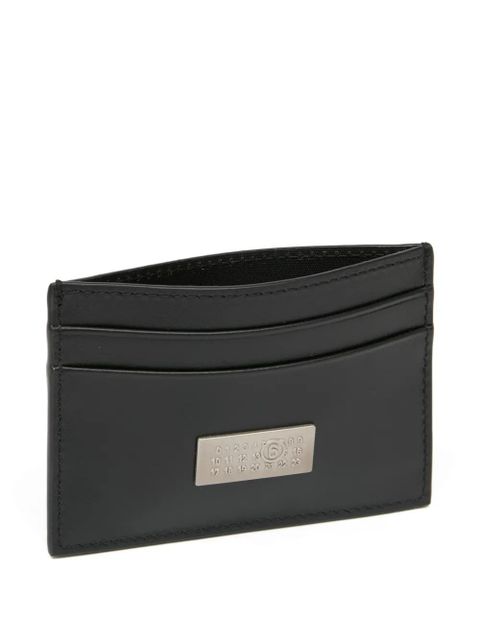 MM6 Maison Margiela logo plaque cardholder - Black