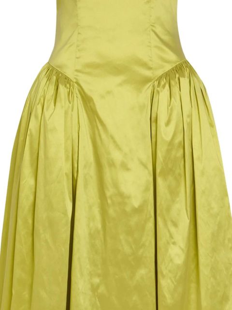 Simone Rocha strapless pleated midi dress - Green - zdjęcie produktu nr 2