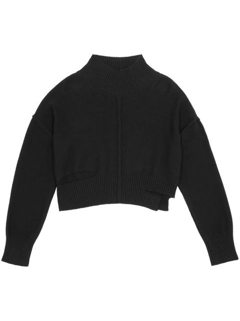 MM6 Maison Margiela high-neck cut-out jumper - Black - zdjęcie produktu nr 1
