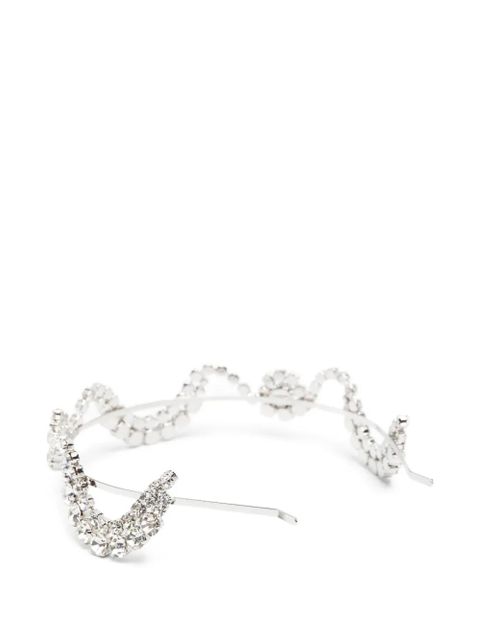 Simone Rocha sepal-motif crystal-embellished hairband - Silver - zdjęcie produktu nr 2